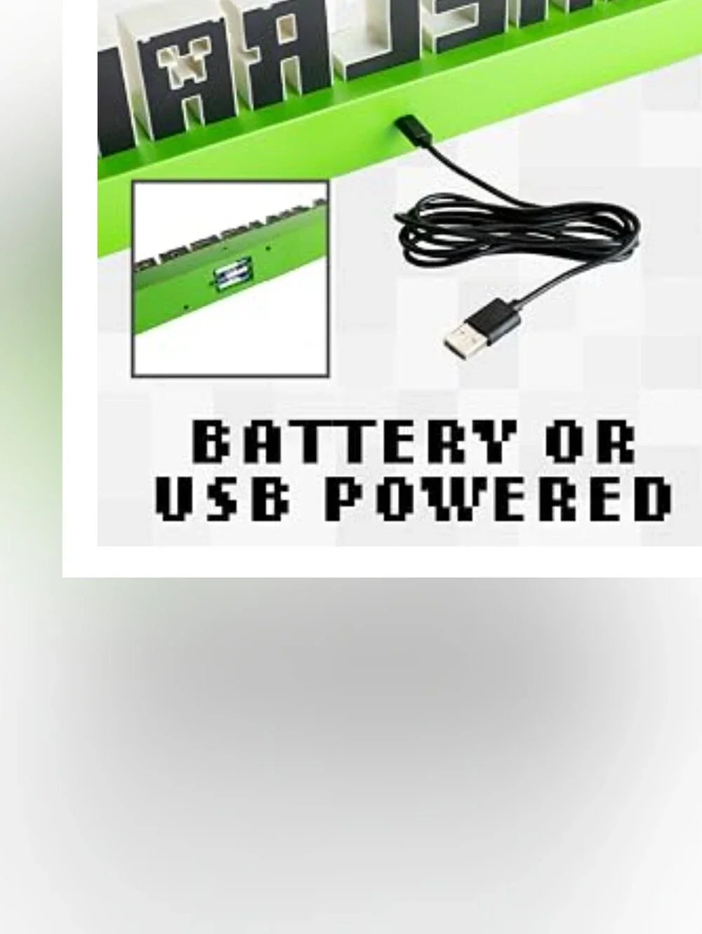 Paladone Minecraft Light Licensed Merchandise 2 Modes USB Battery Gaming Decor